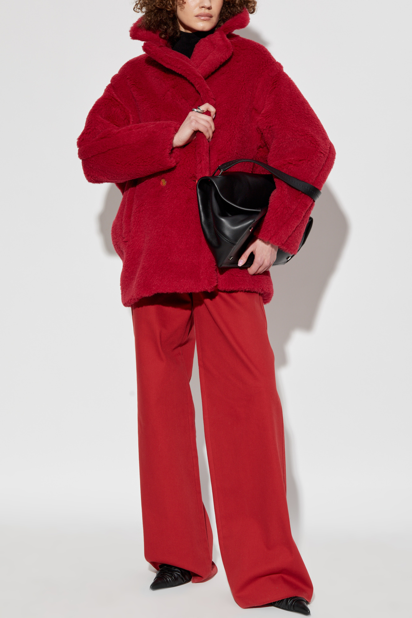 2025★Max Mara★Cuba プラッシュショートコート レッド Pink Fur Cuba Max Mara - Vitkac AS